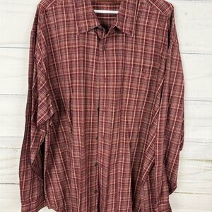 Bob Timberlake Classic Red Plaid Casual Button-Down Shirt